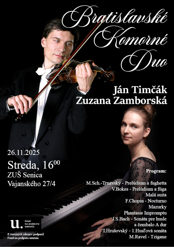 Pozvánka na koncert Bratislavského komorného dua